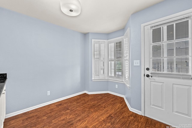 entryway with hardwood / wood-style floors