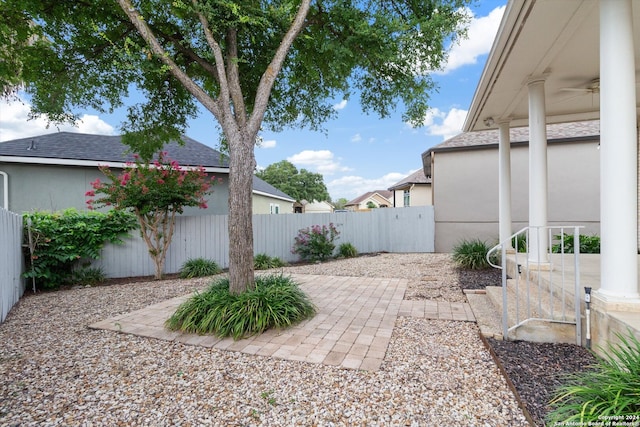 view of yard with a patio area