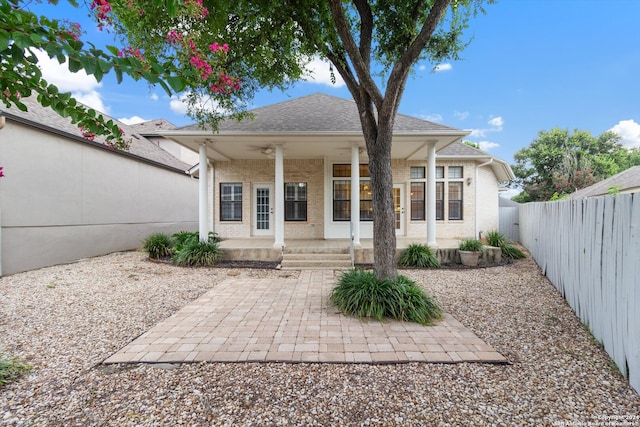 exterior space featuring covered porch