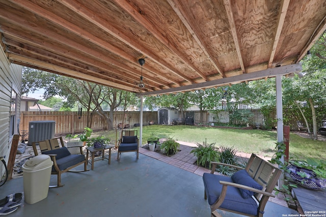 view of patio featuring cooling unit