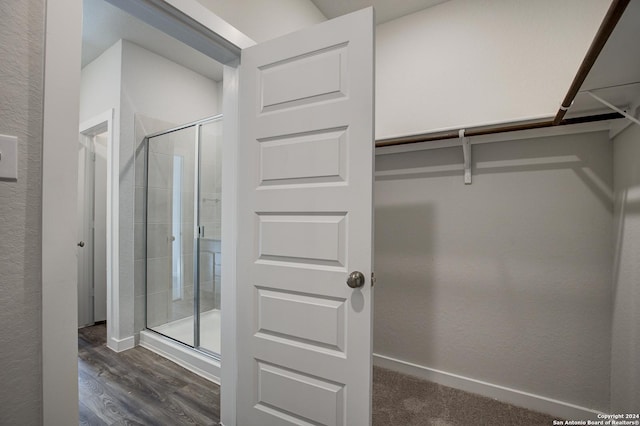 14518 Emerio Dr, San Antonio, TX 78253 - spacious closet featuring dark wood finished floors