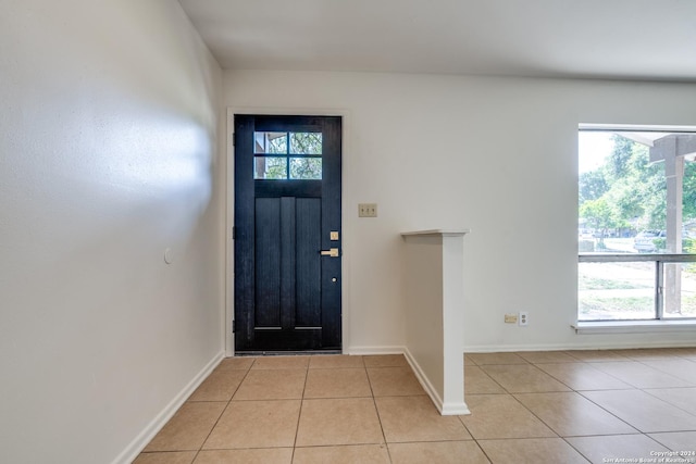 view of tiled entrance foyer