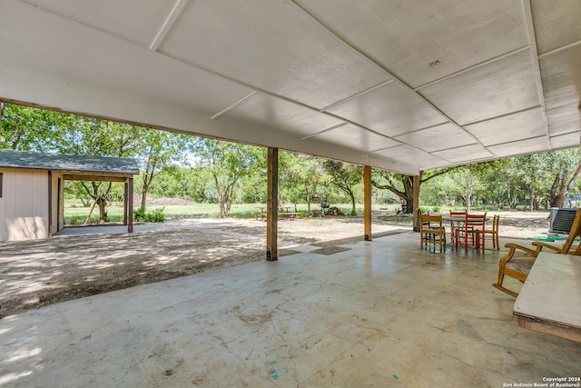 view of patio featuring central AC