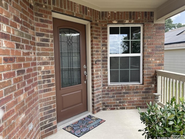 view of doorway to property