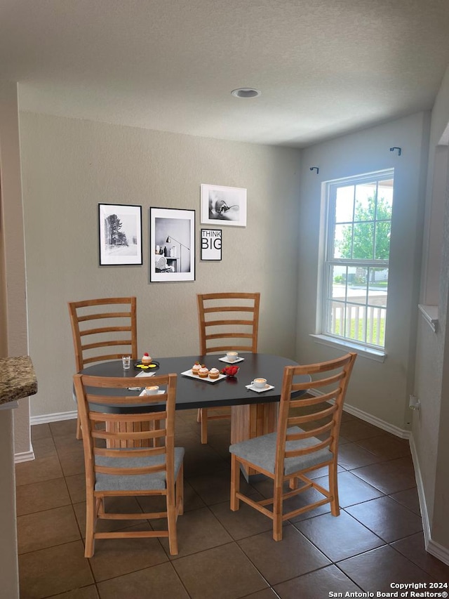 view of tiled dining area