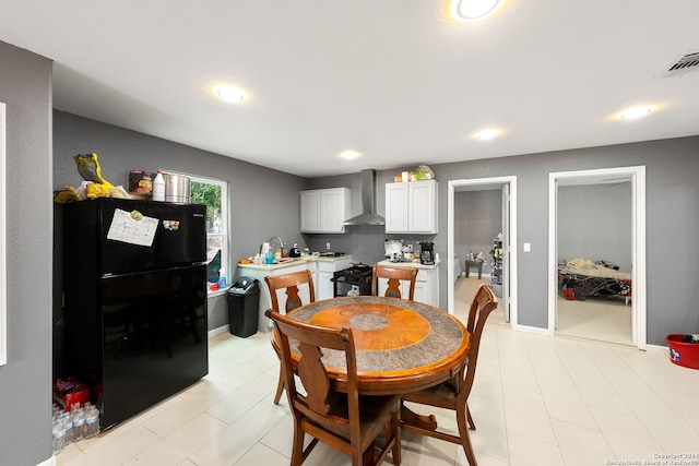 view of dining area