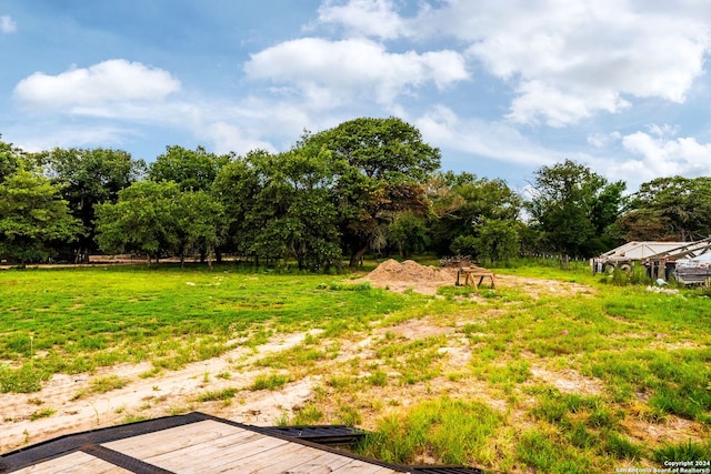 view of yard featuring a rural view