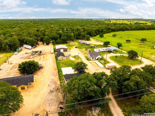 bird's eye view featuring a rural view