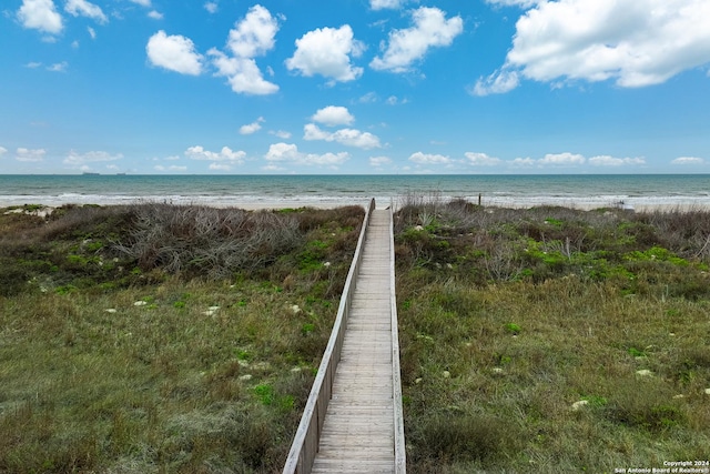 water view with a view of the beach