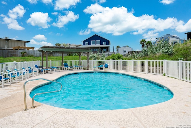 view of pool with a patio