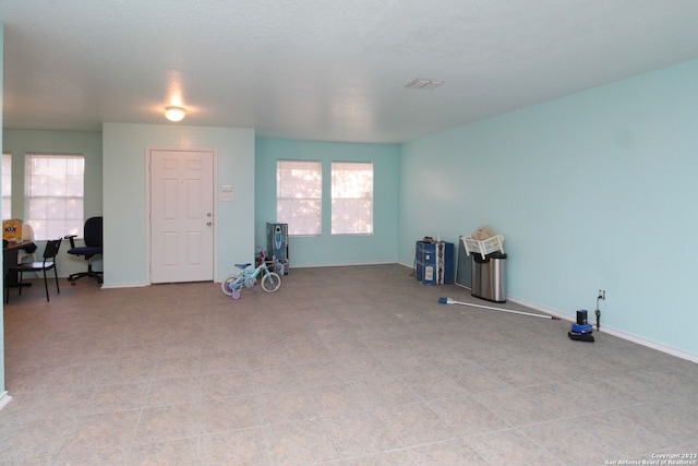 interior space with tile patterned floors