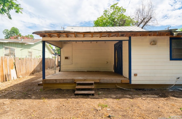 exterior space with a wooden deck