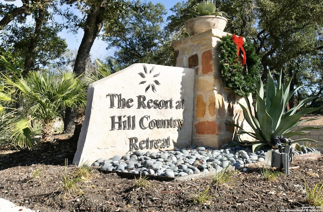 view of community sign