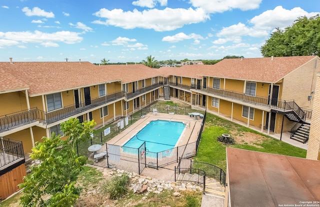 view of pool featuring a patio area