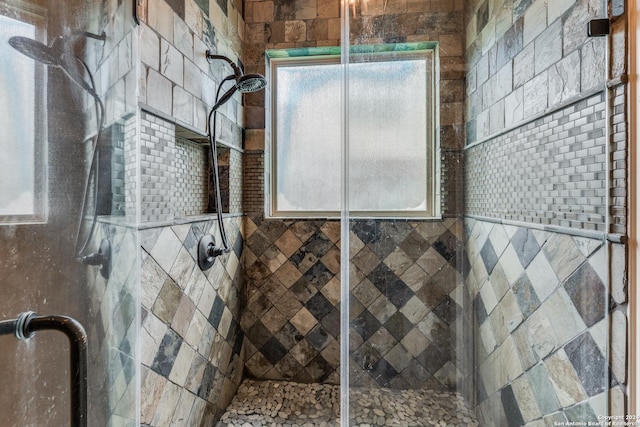 bathroom with walk in shower