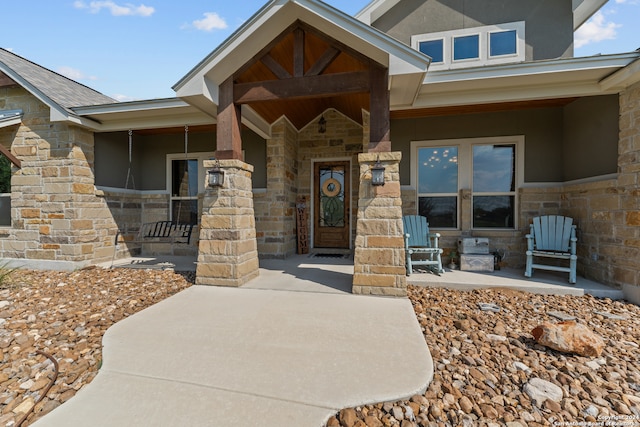 view of front of home with a porch