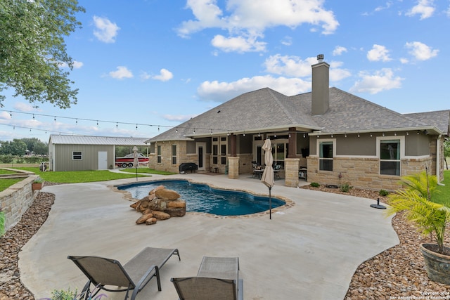 view of pool with a patio area