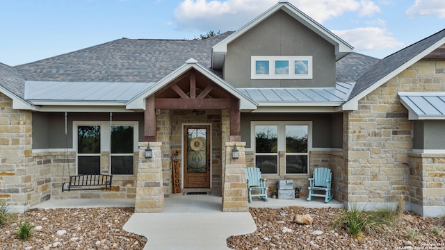 view of front of house with a porch