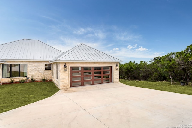 exterior space with a lawn