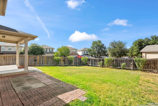 view of yard featuring a patio