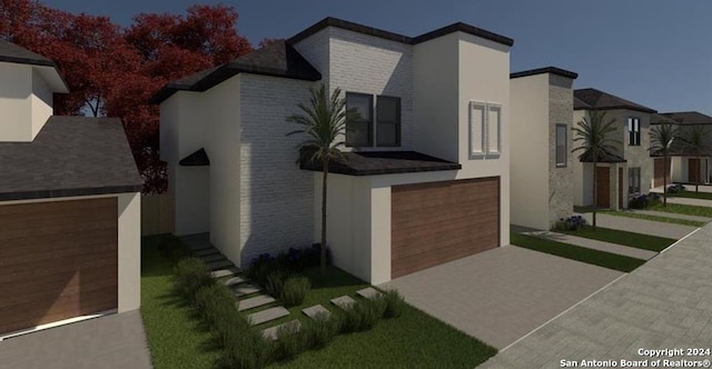 view of front facade featuring a garage