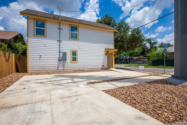 rear view of property with a patio