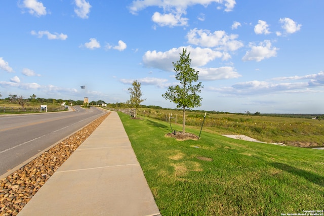 view of road featuring a rural view