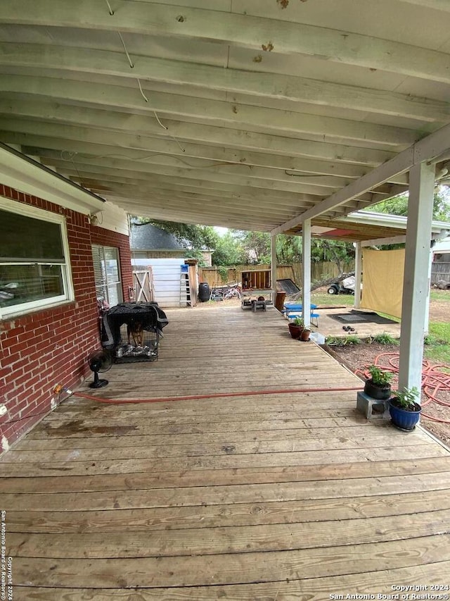 view of wooden terrace