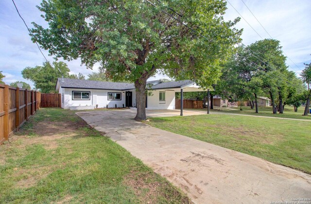 exterior space featuring a front lawn