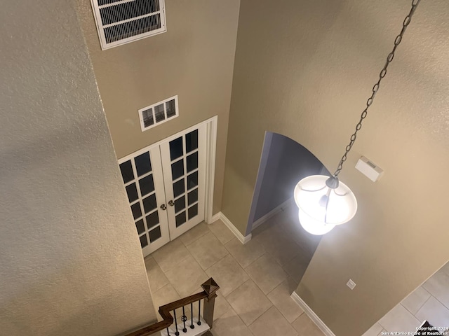 interior space with french doors