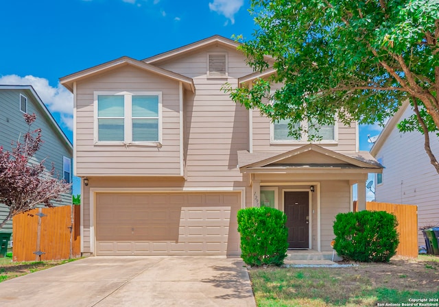 view of front of home featuring a garage