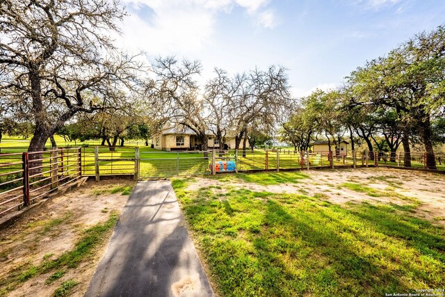 view of yard featuring a rural view