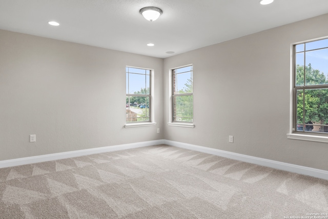 spare room with carpet floors