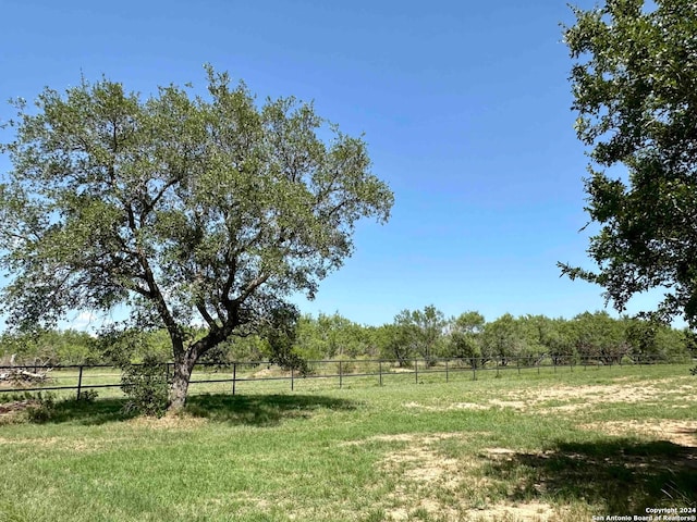 view of yard with a rural view