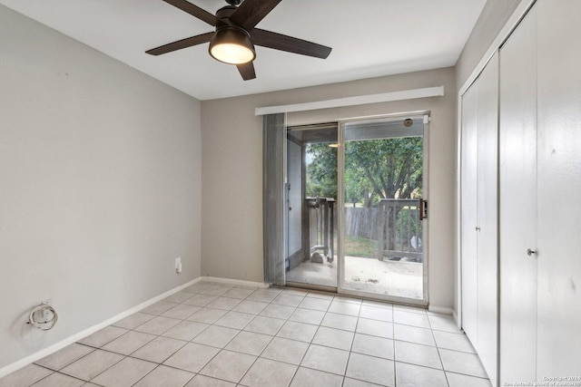 14343 Judson Rd Unit 803, San Antonio, TX 78233 - unfurnished room featuring ceiling fan, baseboards, and light tile patterned floors