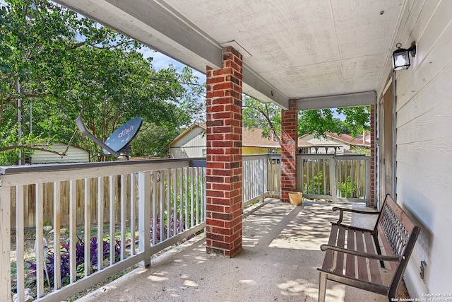 view of patio with a porch