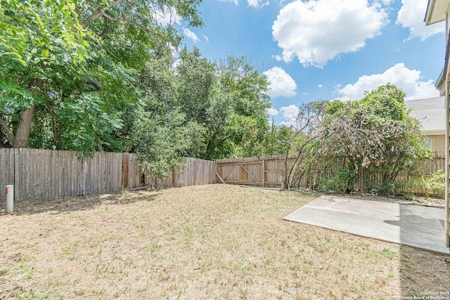 view of yard featuring a patio area