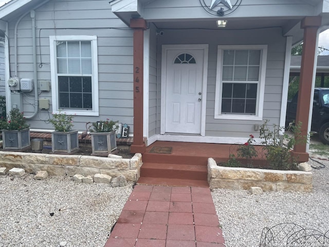 view of doorway to property