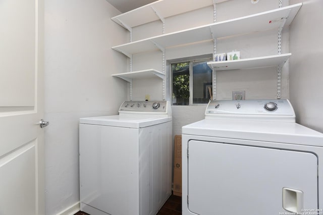 laundry area with washer and dryer