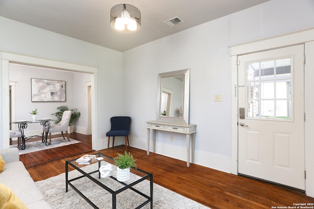 living room featuring hardwood / wood-style floors