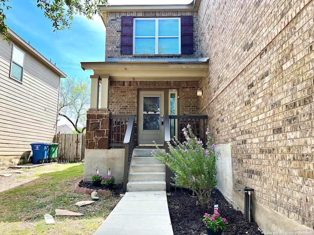 view of doorway to property