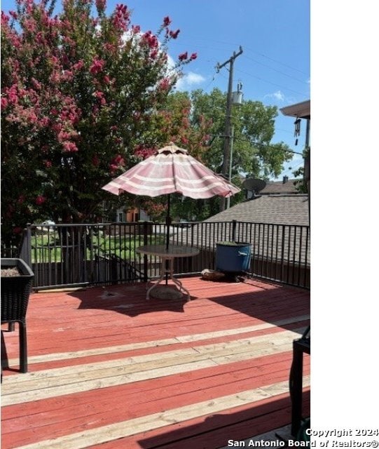 view of wooden terrace