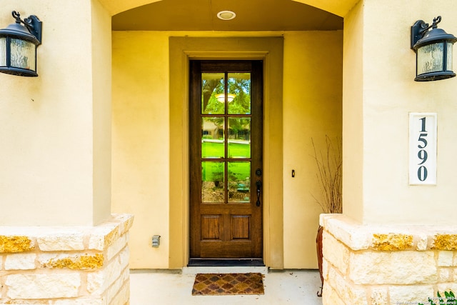 view of doorway to property