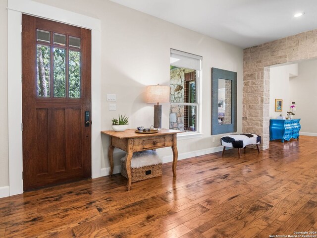 5 Old Fredericksburg, Boerne, TX 78015 - foyer entrance with baseboards and wood-type flooring