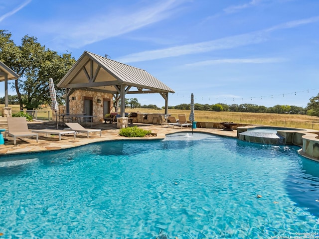 5 Old Fredericksburg, Boerne, TX 78015 - view of pool featuring a pool with connected hot tub and a patio area