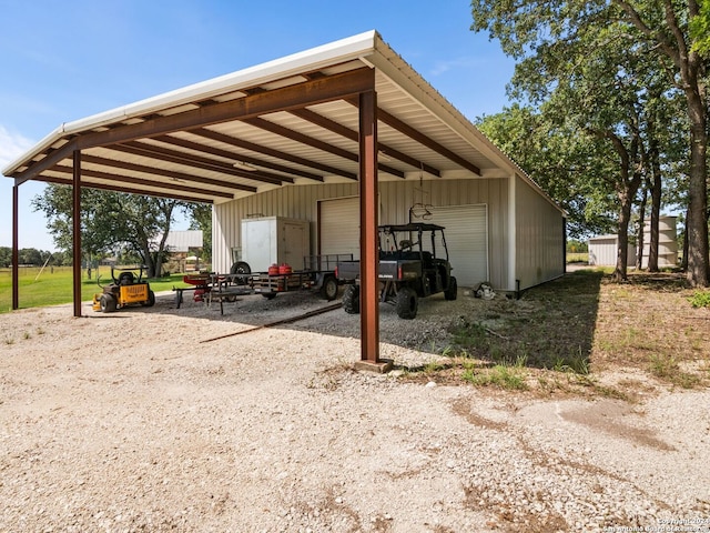 view of parking / parking lot