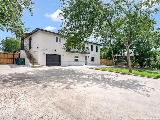 view of front of home featuring a garage