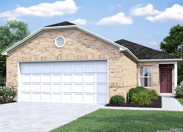 view of front facade featuring a garage