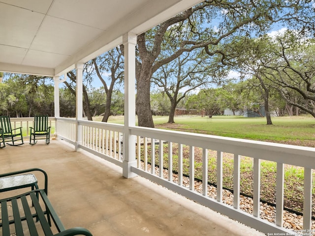 143 Cascade Caverns, Boerne, TX 78015 - view of patio / terrace with covered porch
