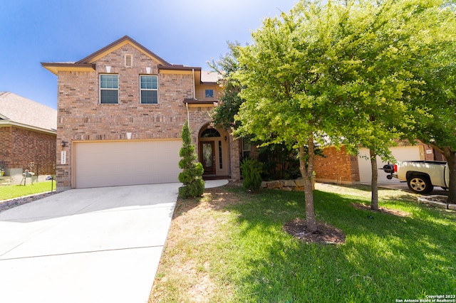 view of front of home with a front yard